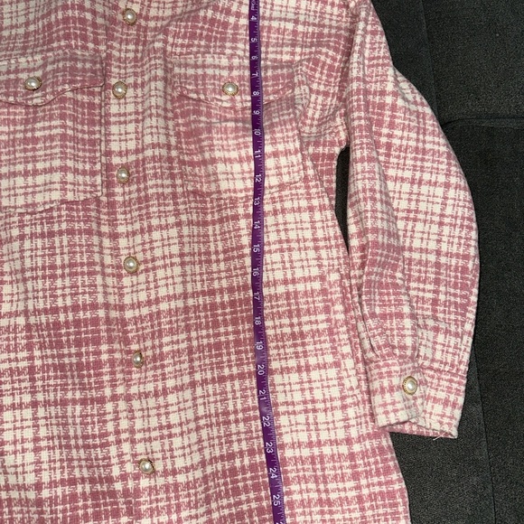 Forever 21 Pink and White Plaid Sacket - Picture 7 of 7